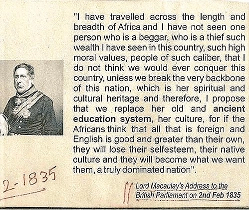 Lingua Litera macaulay's minute 1835